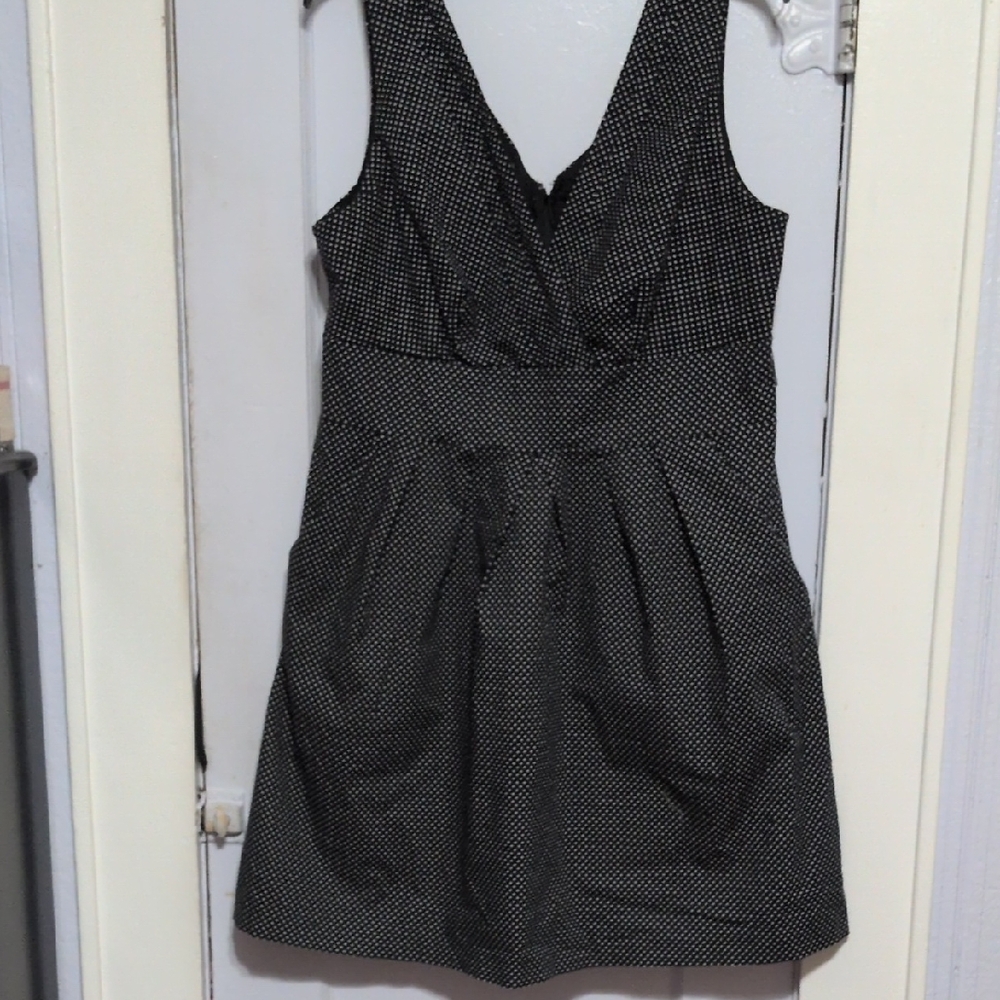 Chic Black and White Polka Dot Mini Dress